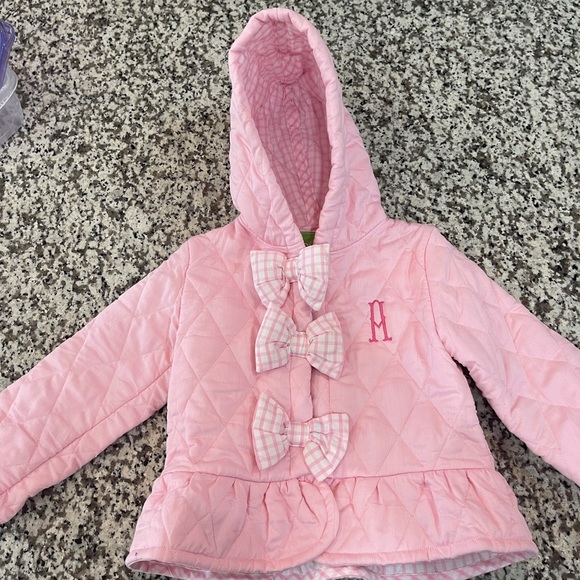 Brand New Pink 2T Quilted Hooded Coat - Picture 2 of 2